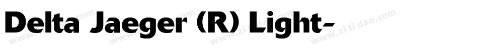 Delta Jaeger (R) Light字体转换